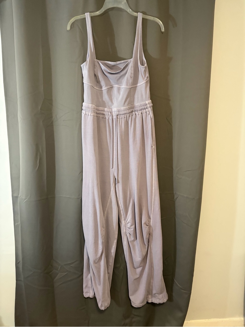 Free People Lavender Scoop-Neck Jumpsuit with Drawstring Waist